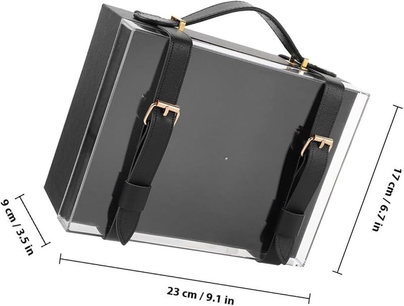 Portable Acrylic Gift Box With Handle Compact Lightweight Storage For Wedding Birthday Party Favors - Image 2
